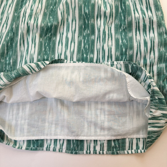 J JILL Embroidered Cotton Ikat Dress Small Petite V-Neck Sleeveless Lined Boho - Picture 6 of 13